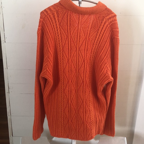 Inis Meáin Orange Shawl Collar Cardigan Sweater Size M Hand Knit in Ireland - Picture 2 of 7